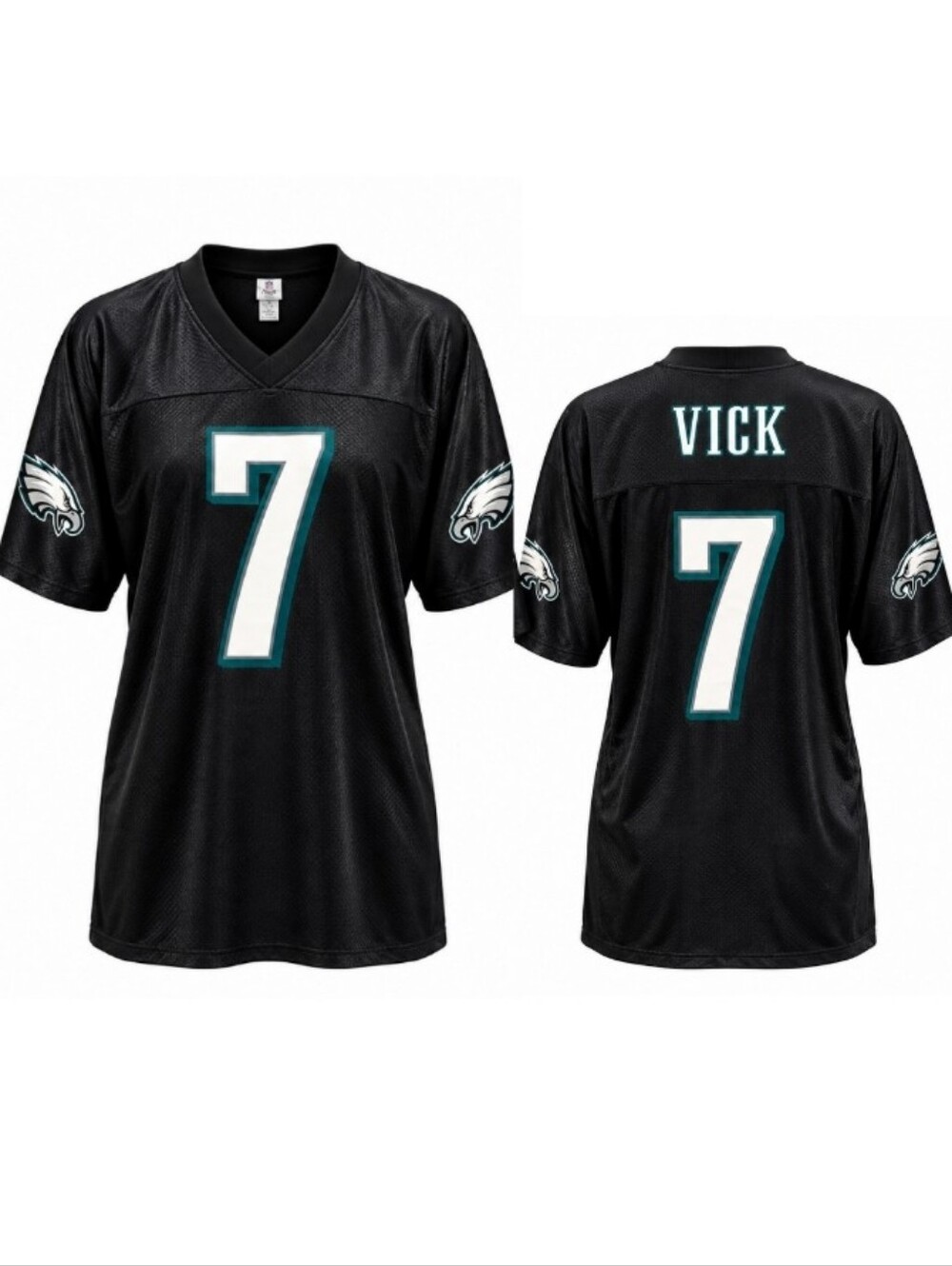Philadelphia Eagles Michael Vick # 7 V-Neck Football Jersey NFL Team Apparel Vtg